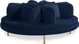 Circlet Blue Velvet Roundabout Sofa from Meridian - Luna Furniture