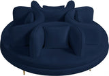 Circlet Blue Velvet Roundabout Sofa from Meridian - Luna Furniture