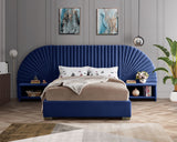 Cleo Blue Velvet King Bed from Meridian - Luna Furniture