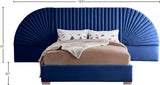 Cleo Blue Velvet King Bed from Meridian - Luna Furniture