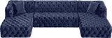 Blue Coco Velvet 3pc. Sectional from Meridian - Luna Furniture