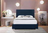 Crosby Blue Linen Textured Queen Bed from Meridian - Luna Furniture