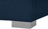 Crosby Blue Linen Textured Twin Bed from Meridian - Luna Furniture