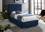 Crosby Blue Linen Textured Twin Bed from Meridian - Luna Furniture