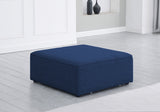 Cube Blue Modular Ottoman from Meridian - Luna Furniture