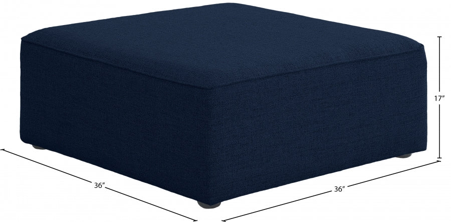 Cube Blue Modular Ottoman from Meridian - Luna Furniture