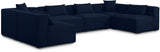 Cube Blue Modular Sectional from Meridian - Luna Furniture