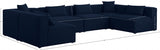 Cube Blue Modular Sectional from Meridian - Luna Furniture