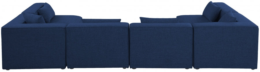 Cube Blue Modular Sectional from Meridian - Luna Furniture