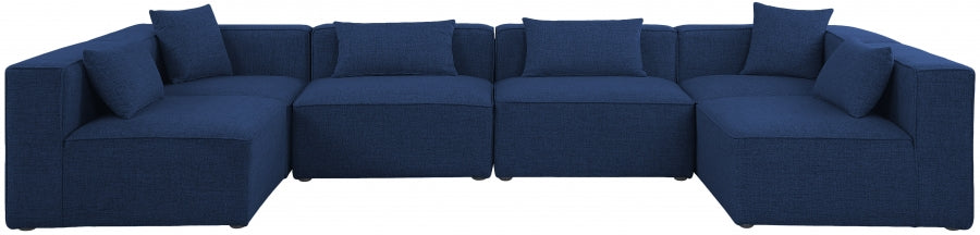 Cube Blue Modular Sectional from Meridian - Luna Furniture