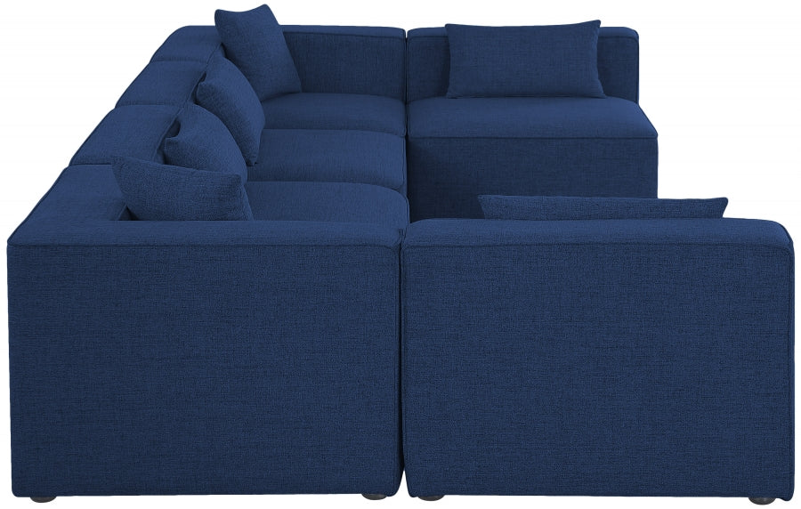 Cube Blue Modular Sectional from Meridian - Luna Furniture