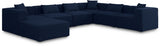 Cube Blue Modular Sectional from Meridian - Luna Furniture