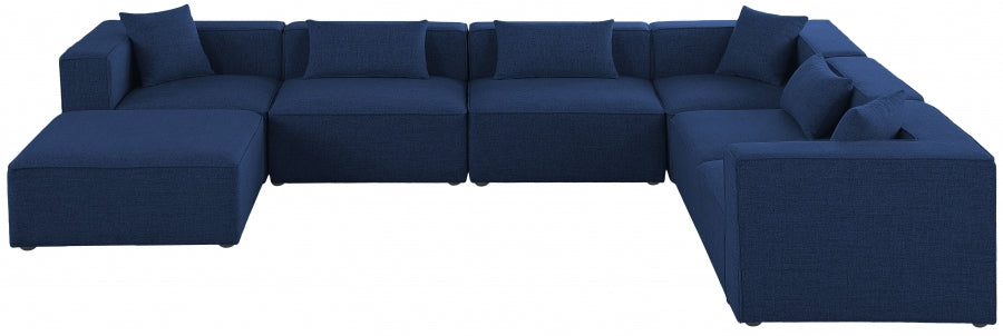 Cube Blue Modular Sectional from Meridian - Luna Furniture