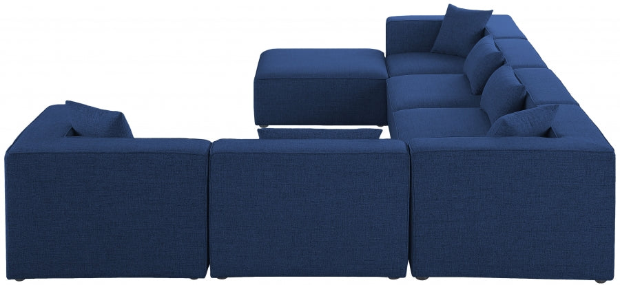 Cube Blue Modular Sectional from Meridian - Luna Furniture