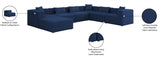 Cube Blue Modular Sectional from Meridian - Luna Furniture