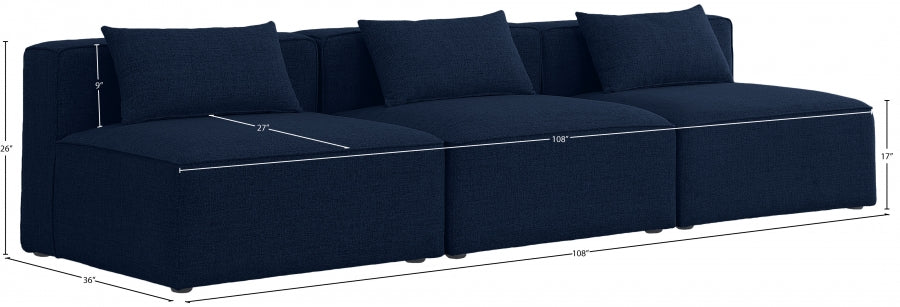 Cube Blue Modular Sofa from Meridian - Luna Furniture