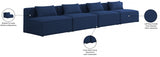 Cube Blue Modular Sofa from Meridian - Luna Furniture