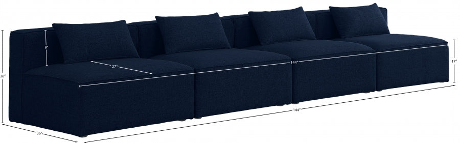 Cube Blue Modular Sofa from Meridian - Luna Furniture