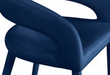 Destiny Blue Velvet Stool from Meridian - Luna Furniture