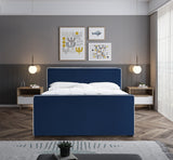 Dillard Blue Velvet Full Bed from Meridian - Luna Furniture