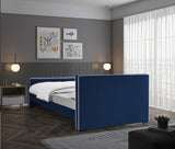 Dillard Blue Velvet Full Bed from Meridian - Luna Furniture