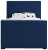 Dillard Blue Velvet Twin Bed from Meridian - Luna Furniture