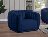 Dixie Blue Velvet Chair from Meridian - Luna Furniture