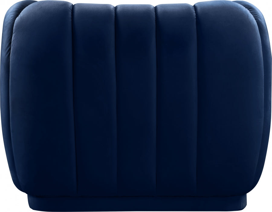 Dixie Blue Velvet Chair from Meridian - Luna Furniture