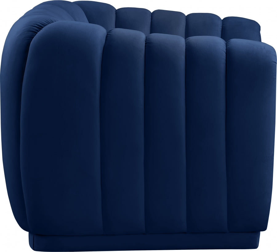 Dixie Blue Velvet Chair from Meridian - Luna Furniture