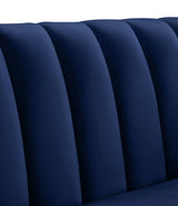 Dixie Blue Velvet Chair from Meridian - Luna Furniture