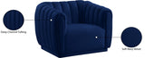 Dixie Blue Velvet Chair from Meridian - Luna Furniture