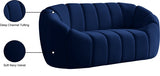 Elijah Blue Velvet Loveseat from Meridian - Luna Furniture