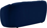 Elijah Blue Velvet Loveseat from Meridian - Luna Furniture