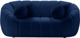 Elijah Blue Velvet Loveseat from Meridian - Luna Furniture