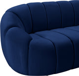 Elijah Blue Velvet Loveseat from Meridian - Luna Furniture