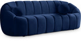 Elijah Blue Velvet Sofa from Meridian - Luna Furniture