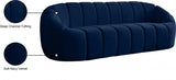 Elijah Blue Velvet Sofa from Meridian - Luna Furniture