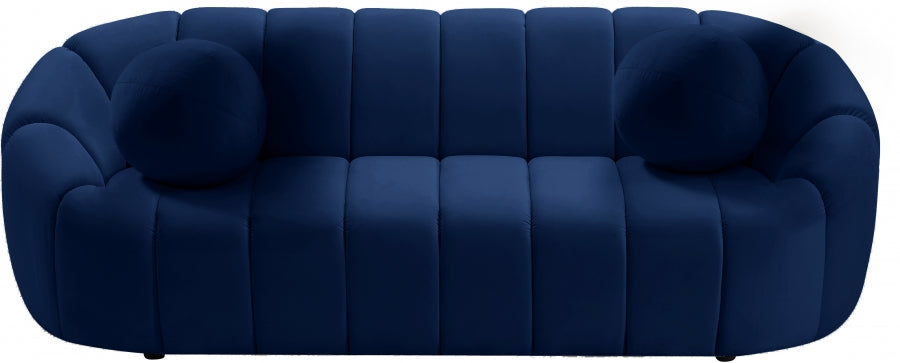 Elijah Blue Velvet Sofa from Meridian - Luna Furniture