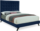 Elly Blue Velvet King Bed from Meridian - Luna Furniture