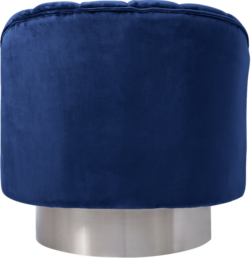 Farrah Blue Velvet Chair from Meridian - Luna Furniture