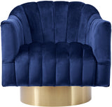 Farrah Blue Velvet Chair from Meridian - Luna Furniture