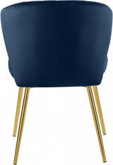 Finley Blue Velvet Chair from Meridian - Luna Furniture