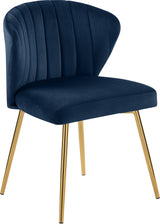 Finley Blue Velvet Chair from Meridian - Luna Furniture