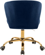 Finley Blue Velvet Office Chair from Meridian - Luna Furniture