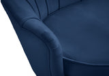 Gardenia Blue Velvet Chair from Meridian - Luna Furniture