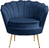 Gardenia Blue Velvet Chair from Meridian - Luna Furniture