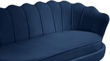 Gardenia Blue Velvet Sofa from Meridian - Luna Furniture