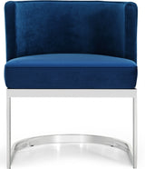 Gianna Blue Velvet Dining Chair from Meridian - Luna Furniture