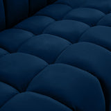 Gwen Blue Velvet Chair from Meridian - Luna Furniture