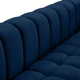 Gwen Blue Velvet Chair from Meridian - Luna Furniture